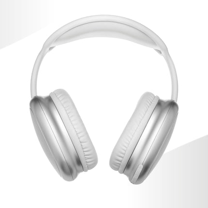 Music Sound | Bluetooth Headphones MAXI2 | On-ear Bluetooth 5.0 headphones - Playtime 22h - Charging 1.5h - Integrated microphone - Controls on the pavilion and adjustable headband, white color