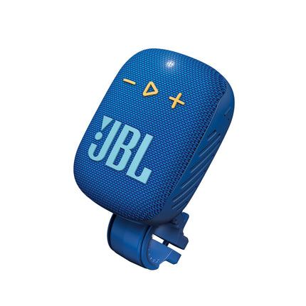 JBL Box Wind 3S Portable Mini Bluetooth Speaker Waterproof with Clip for Sports, Bike and Scooter - Bass Boost - Blue