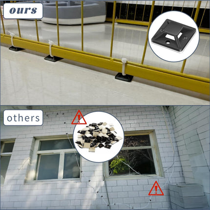 240-osaline isekleepuv alus kaablisidemetele 20 x 20 mm kaablikinnitus isekleepuv kaablisideme hoidik kleeppadjad kaablisideme hoidik kaabli kleepkinnitusklamber kleepklamber kinnitusalus (must)