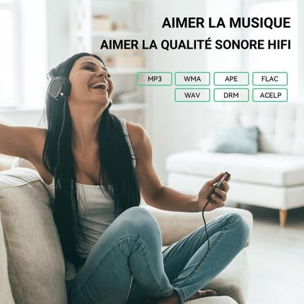AGPTEK MP3-mängija 32GB Bluetooth 5.3 kadudeta HiFi 70H pika akueaga kaasaskantav kõlariga FM-raadio MP3 salvestus sport täiskasvanutele ja lastele (ilma kõrvaklappideta)