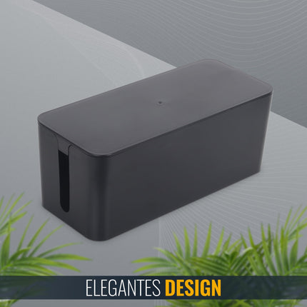 RICOO kaablikarp, kaablihalduskarp Z3201-B, kaablikorraldajakarp 32 x 13,5 x 12,7 cm, hoiukarp pikendusjuhete, adapterite ja kaablite peitmiseks, kaablikoguja, must