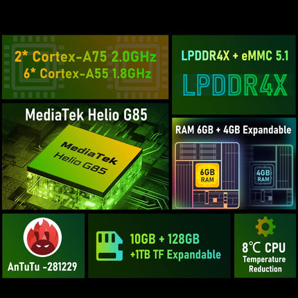 OSCAL S80 lepinguta õuetelefon 13000mAh akuga, Helio G85 6GB+128GB, IP68/IP69K veekindel nutitelefon Android 12, 6,58'' FHD+ ekraan, ArcSoft® 12MP kolmekordne kaamera, GPS NFC tagurpidi laadimine must