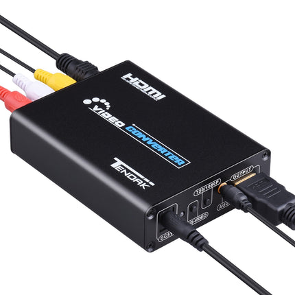 Tendak Composite S-Video AV RCA CVBS - HDMI adapter N64 PS2 - HDMI muunduri adapter toetab 720p/1080p 3RCA S-Video kaabliga
