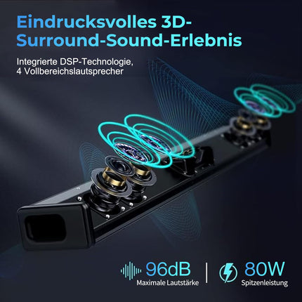OXS S3 heliriba telerile, kodukino heli Bluetooth 5.0-ga, dünaamiline bass, 3D ruumiline heli, dialoogi võimendamine, AUX/optiline/koaksiaalühendus, mitu helirežiimi, seinale paigaldatav