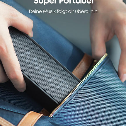 Anker SoundCore Compact Bluetooth Speaker, 24 Hour Playback, Intense Bass, Built-in Microphone, Compatible with iPhone, iPad, Samsung, Nexus, HTC, and More (in Black)