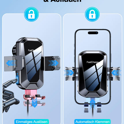 EOIWUY autotelefoni hoidik induktiivse laadimise funktsiooniga, [automaatne joondamine] 15W kiire induktiivne laadimisjaam autole, pöörlev iminapaga traadita laadija autole, mis ühildub iPhone'i/Galaxyga