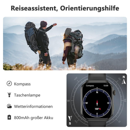 Blackview Smartwatch Men Women, AMOLED Screen Always-On, Fitness Watch with Phone Function, Make/Receive Calls, Sports Watch 100+ Sport Modes, Heart Rate Sleep Monitor, Pedometer, Watch for Android iOS