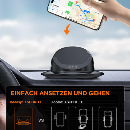 Beeasy Car Phone Holder, Car Dashboard Cell Phone Holder 360° Rotatable Car Mount Silicone Universal Car Phone Holder for Smartphone iPhone Samsung Xiaomi
