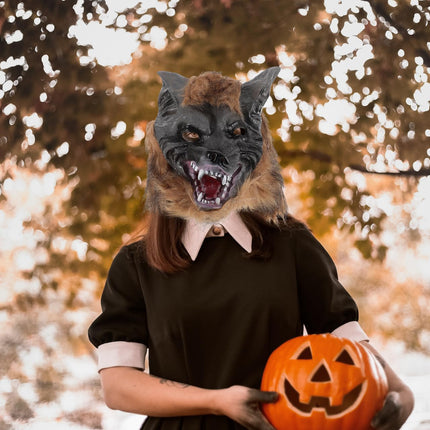 SAFIGLE Halloween Werewolf Costume Set Realistic Wolf Mask and Claw Gloves Perfect for Costume Parties and Cosplay Events Unisex