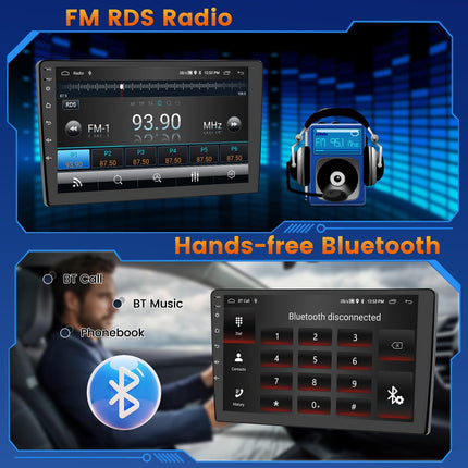 Inefala Android 13 2G/64G autoraadio GPS-navigatsioon FIAT Panda 2003-2012 raadio juhtmevaba Carplay Android Auto, 9-tolline puuteekraan, GPS, WiFi, BT, USB, FM RDS, ekvalaiser, mikrofon, kaamera