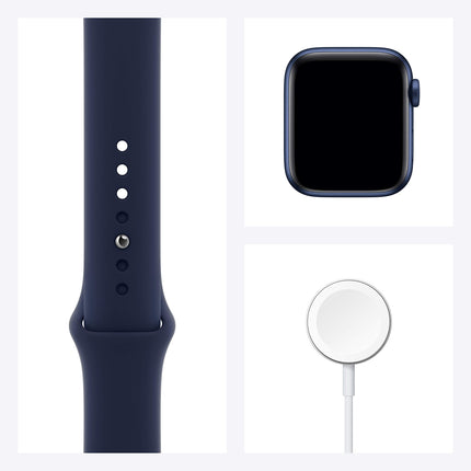 Apple Watch Series 6 (GPS + Cellular, 40MM) Blue Aluminum Case with Deep Marine Sport Band (Refurbished)