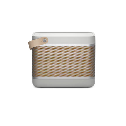 Bang &amp; Olufsen Beolit ​​20 - Powerful, loud, wireless, portable Bluetooth home speaker with 360-degree sound and integrated Qi charging station - Grey Mist