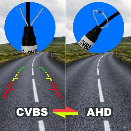 Hodozzy auto tahavaatekaamera, HD IP68 veekindel öönägemisega auto tahavaatekaamera, 6M RCA videokaabel, 1280 * 720P pikslit, lainurk, 12V