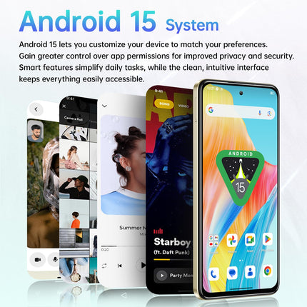 OUKITEL C65 Android 15 Handy Ohne Vertrag, 16GB+128GB/1TB Smartphone Ohne Vertrag, 6.7" HD+ 90Hz Handy Günstig, 50MP+8MP, 5150mAh Simlockfreie Handys, Dual SIM 3 Steckplatz/Fingerabdruck/3.5mm Jack