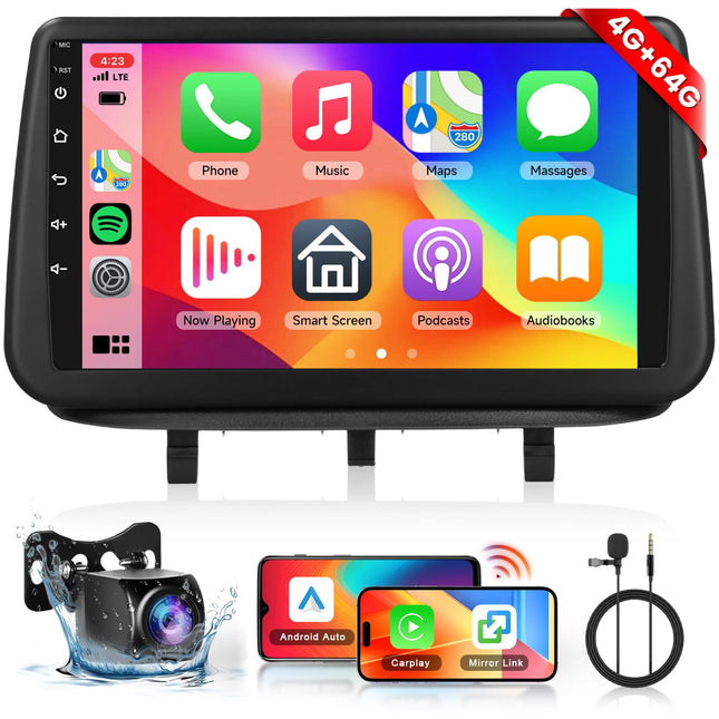 【8-tuumaline 4+64G】 Hodozzy Carplay autoraadio Opel Meriva B 2009-2014 Android autoraadio navigatsiooniga, 9-tolline puutetundlik ekraan koos Android Auto/WiFi/GPS/RDS/FM/Bluetooth/USB/DSP-ga