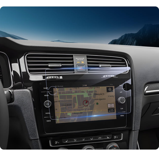 LUWU ühildub 8-tollise VW T-ROC/Golf 7 / Tiguan 2 / Passat B8 navigatsiooniekraanikaitsega, 9H kriimustuskindel karastatud klaasist ekraanikaitse, navigatsiooni-, GPS- ja navigatsioonikile lisatarvikud