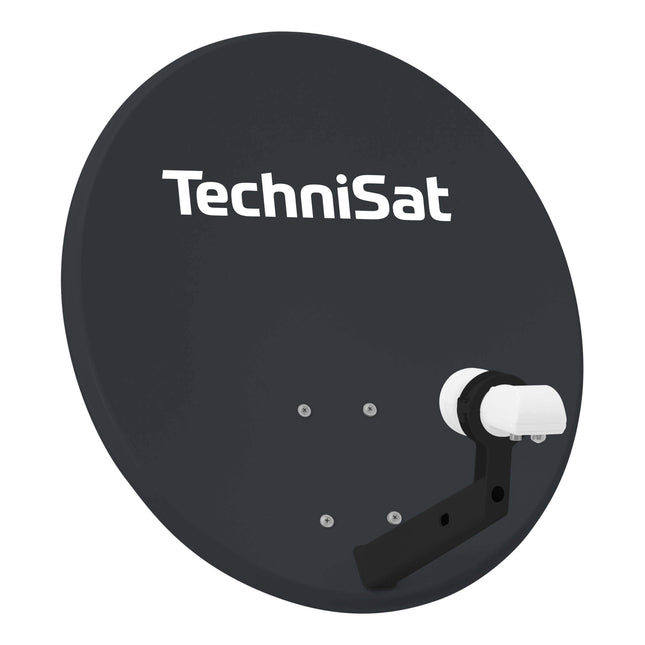 TechniSat TECHNITENNE 60 satelliitantenn 2 kasutajale (60 cm digitaalne satelliitsüsteem, komplekt sisaldab antenni mastikinnitusega ja universaalset kaksik-LNB-d) antratsiithall
