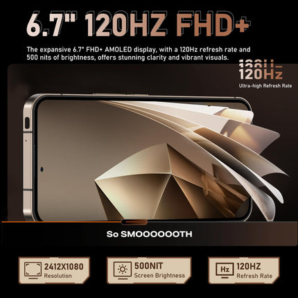 OUKITEL WP200 PRO 5G Outdoor Mobile Phone with SmartWatch, 72GB RAM+1TB ROM Android 15 Outdoor Smartphone Without Contract, 6.7" FHD+120Hz AMOLED Display, 8800mAh/45W, 108MP+32MP, 5G Dual SIM/NFC/GPS/Earbuds/AI
