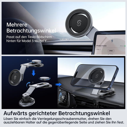 SYNCWIRE Car Phone Mount for MagSafe Car Mount Magnetic Phone Holder Car Compatible with All Car Dashboard (Including Tesla Screen) Phone Holder for iPhone 15 Pro &amp; All Phones