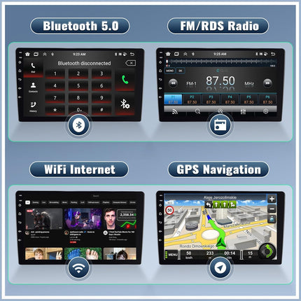 [4+64G 8-tuumaline] CAMECHO Android 13 autoraadio VW Golf 5 6 Polo Tiguan Caddy Skoda Passatile koos Carplay/Android Auto/Mirrorlinkiga, 9-tolline mahtuvuslik puuteekraan WiFi, GPS, FM, Bluetooth