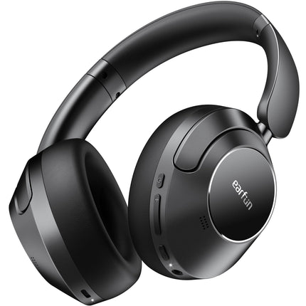 EarFun Wave Pro kõrvaklapid, juhtmevabad Bluetooth-kõrvaklapid, hübriidne aktiivne mürasummutus, kõrglahutusega heli, LDAC, 80-tunnine aku, mugav sobivus, 5 mikrofoni, kristallselged kõned, Bluetooth Multipoint, ekvalaiser rakenduses