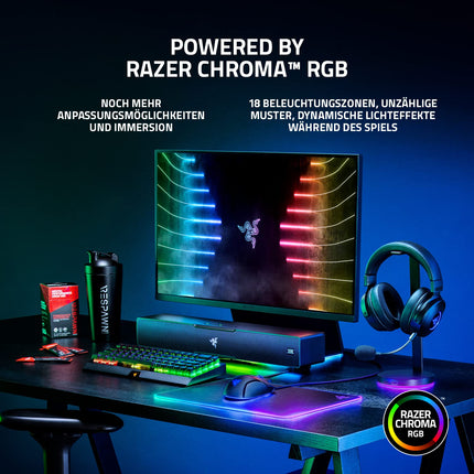 Razer Leviathan V2 - PC Gaming Soundbar (Dolby 5.1 Surround Soundiga, võimsa bassikõlariga sügava bassi jaoks, ideaalne mängimiseks, filmide ja muusika kuulamiseks) Must