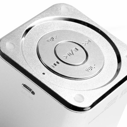 MusicMan Mini Soundstation (MP3 Player, Stereo Speaker, Line In Function, SD/microSD Card Slot) Silver