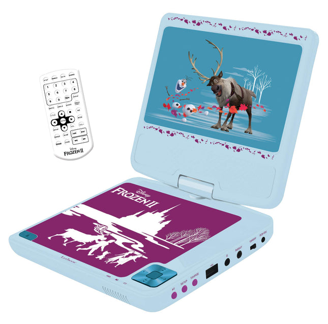 Lexibook - DVDP6FZ - Disney Frozeni kaasaskantav DVD-mängija - taevasinine (prantsuse, hispaania keeles)