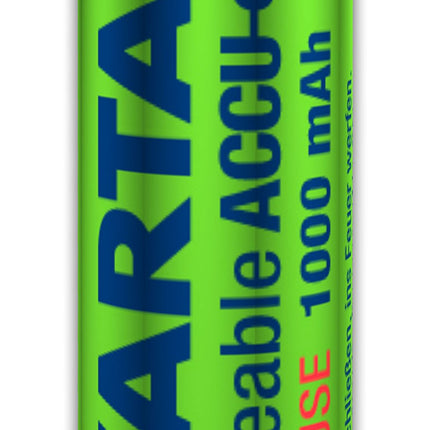 VARTA Rechargeable Ready2Use pre-charged Micro Ni-Mh battery (AAA, 1000mAh, 4-pack), rechargeable without memory effect - ready for immediate use, including storage box