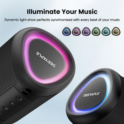 Deeyaple A46 Bluetooth Speaker Bluetooth 5.3, Surround Sound, Compact and Portable, 10 Hours Battery Life, TF Card Playback, Microphone, 3.5mm Audio Input