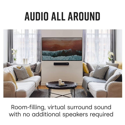 Mini Soundbar 60W Soundbar for TV Devices 3 EQ Modes Home Theater Bluetooth 5.0 with Remote Control/HDMI/Optical/RCA/AUX/USB 3D Surround Stereo Soundbars for 4K TV 2-in-1 Detachable (50cm)