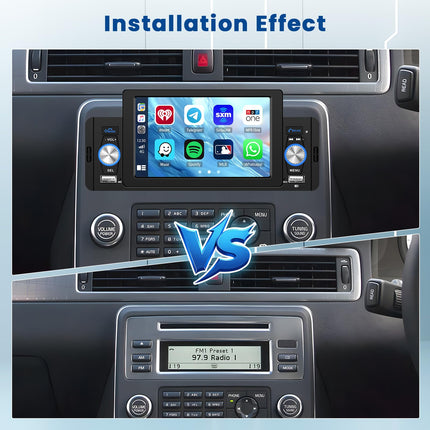 Hikity Carplay autoraadio 1 DIN 5-tollise ekraaniga, puutetundliku ekraaniga, Bluetoothi ​​ja Androidi vabakäesüsteemiga, peegliühendusega, FM-raadio, USB-pordi ja välise mikrofoniga, tahavaatekaameraga