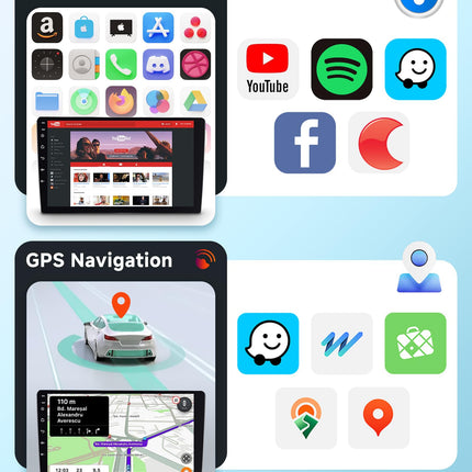 【2+64G】 Hodozzy Carplay autoraadio Toyota Vitz XP10 Yaris Platz Echo 1999-2005 jaoks, 9-tolline puutetundlik ekraan koos Android Auto/DSP/WiFi/GPS/RDS/FM/Bluetooth/USB-ga