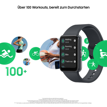 Samsung Galaxy Fit3 Smartwatch, Fitness Watch as Fitness Tracker and Activity Tracker, Gray, Includes 36-Month Manufacturer's Warranty [Exclusively at Amazon]