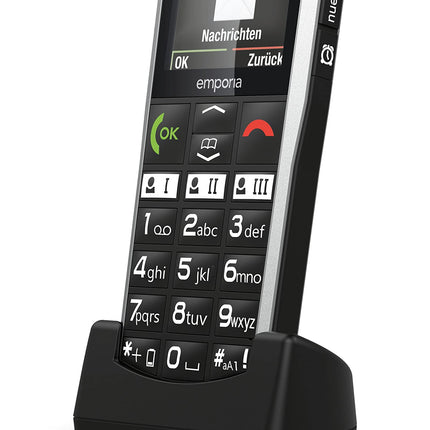 emporiaSIMPLICITY | Seenioride mobiiltelefon | Lepinguvaba nupuvajutusega mobiiltelefon | Hädaabikõne nupuga mobiiltelefon | 2-tolline ekraan | Must