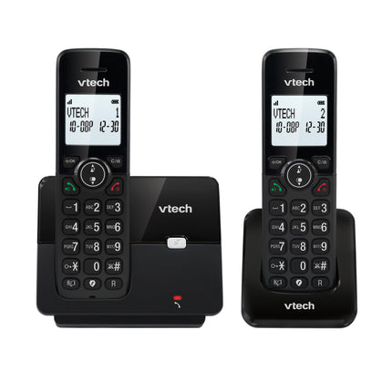 VTECH CS2001 Cordless DECT phone with 2 handsets for home, with blocker for unwanted calls, long range reliable up to 300 m, caller identification