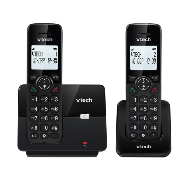 VTECH CS2001 Cordless DECT phone with 2 handsets for home, with blocker for unwanted calls, long range reliable up to 300 m, caller identification