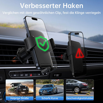 SYNCWIRE Car Phone Holder [Upgraded More Stable Version] Car Phone Holder Air Vent Car Mount with One-Button Release 360° Rotatable Car Phone Holder for iPhone, Galaxy, Pixel,