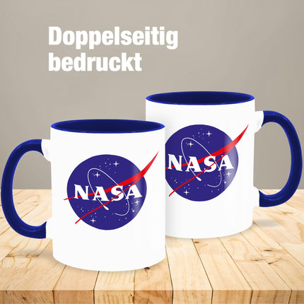 Tass Tassid 325ml - Avaldus - NASA lihapallide logo I NASA kosmosereisid - 325 ml - tumesinine - kruusid kohvitassid ütlused avaldused kosmos piim kohvitassid avaldus tass head uut aastat embleem