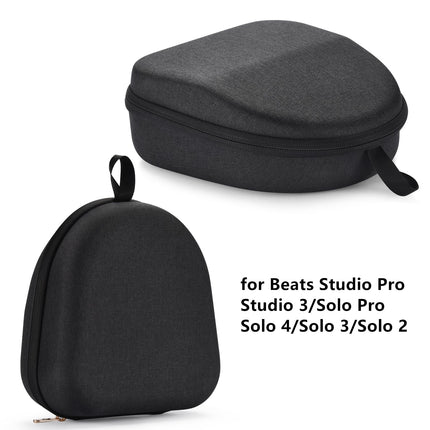 Hzycwgone Case for Beats Studio Pro / Studio3 / Solo4 / Solo3 / Solo2 / Solo Pro Headphones, Travel Carrying Case with Magnetic Slot for Cable (Black Case)