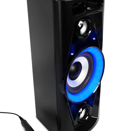 Reflexion PS07BT Mobile Disco Sound Machine (Bluetooth, True Wireless Stereo, Radio, USB, AUX-IN, Karaoke Function and Battery) Black