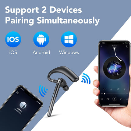 CASCHO G10 Bluetooth 5.3 kõrvasisesed peakomplektid, 60 tundi käed-vabad režiimis kahekordse mürasummutusega, vaigistus, kahe seadme ühendus, LED-ekraan, IPX7 veekindel, juhtmevabad peakomplektid kontorisse/ärisse
