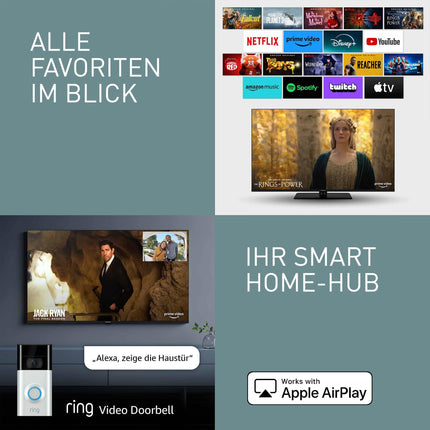 Panasonic TV-50W80AEZ, W80 seeria 50-tolline 4K Ultra HD LED-nutiteler, 2024, Fire TV, Dolby Vision ja Atmos, mängurežiim Plus, Alexa hääljuhtimine, Airplay, must