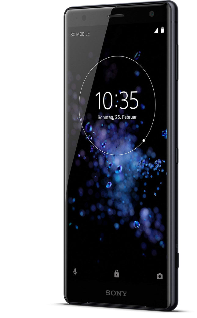 Sony Xperia XZ2 nutitelefon (14,5 cm (5,7 tolli) IPS Full HD+ ekraan, 64 GB sisemälu ja 4 GB muutmälu, kahe SIM-kaardiga, IP68, Android 8.0) vedelmust - saksa versioon