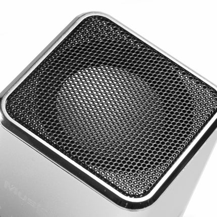 MusicMan Mini Soundstation (MP3 Player, Stereo Speaker, Line In Function, SD/microSD Card Slot) Silver