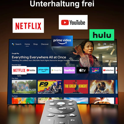 ULTIMEA Projector 4K Support Android TV 11.0 with Netflix, Portable Outdoor Projector with 90° Gimbal Stand-free Design, 600 ANSI Lumens, Dolby Audio, 5G WiFi Bluetooth 5.3 Smart Projector, Nova C40