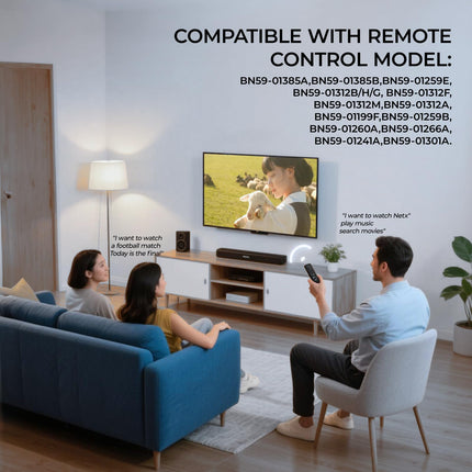 Replacement Remote Control for Samsung, BN59-01385A Solar Charging Voice Remote Control for Samsung Smart TV, Universal for Sam-sung TVs-Remote Controls Compatible with Sam-sung 2021-2023 Neo LED Smart 4K HD TV