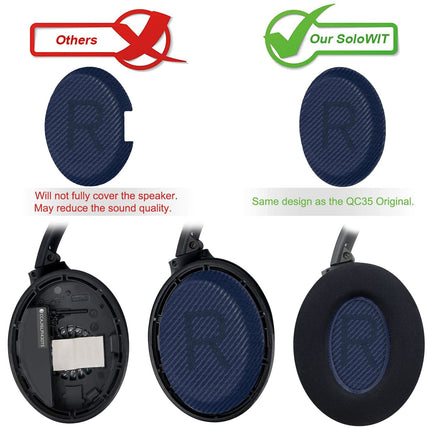 SoloWIT® jahutava geeliga vahetuskõrvapadjad Bose QuietComfort 35 (QC35) ja Quiet Comfort 35 II (QC35 II) kõrvaklappidele