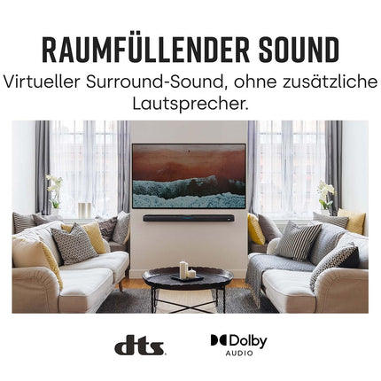 Polk Audio React Home Theater Soundbar with Alexa Built-in, Amazon Multiroom Music, DTS, Dolby Digital, Wi-Fi, Bluetooth, HDMI ARC, Optical Input, Black