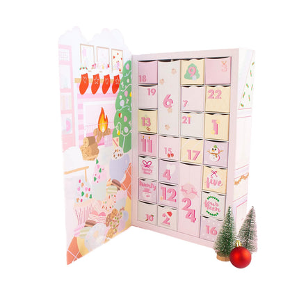 Happy Sprinkles Magical Christmas Time Children's Advent Calendar 2024 - Christmas decorations for pastries - Edible cake decorations for Christmas - 24 doors